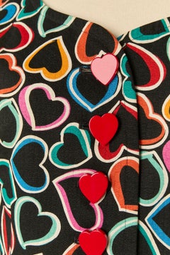 Short sleeve jacket with heart print YVES SAINT LAURENT VARIATION