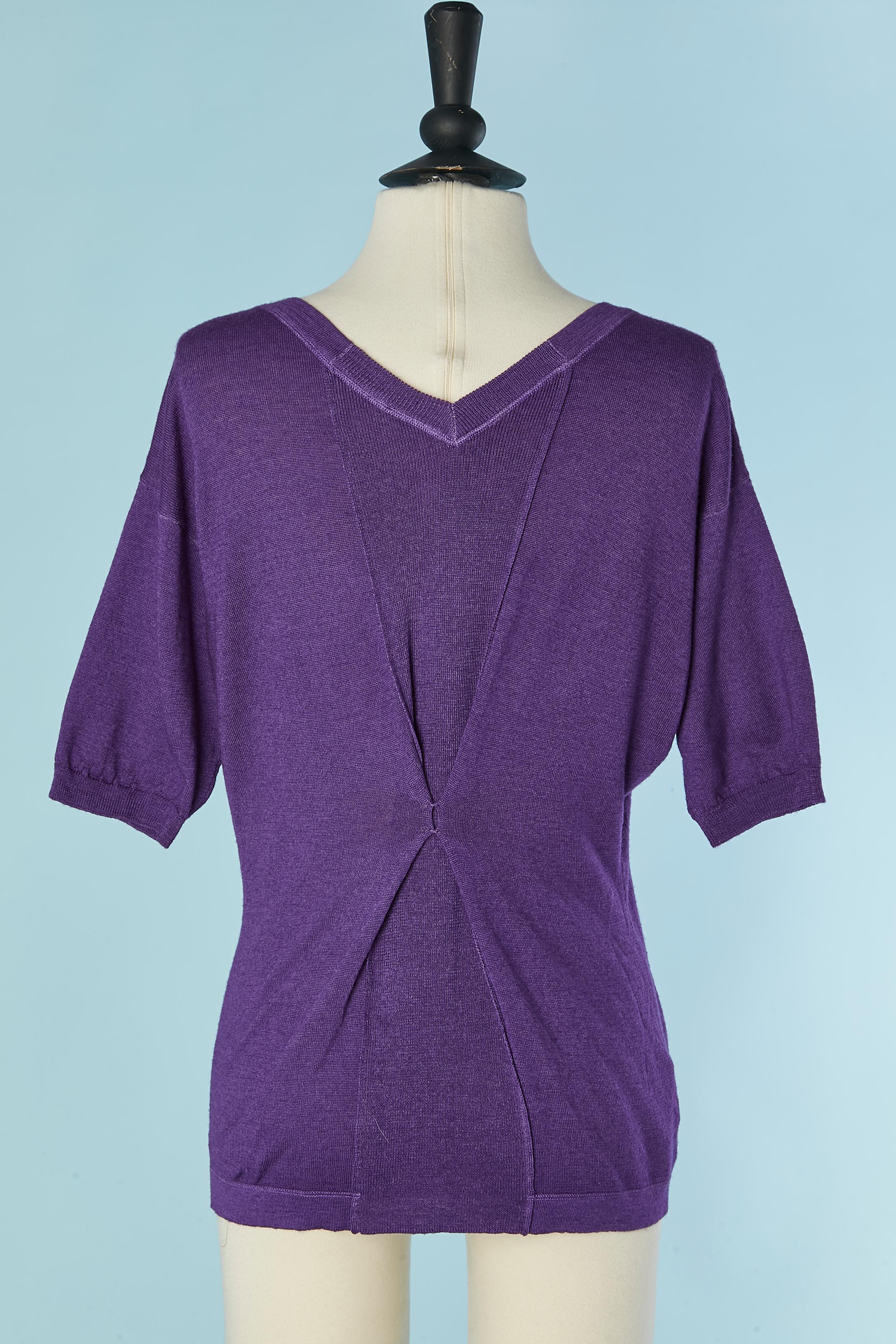 Short sleeve purple sweater PRADA Damen im Angebot