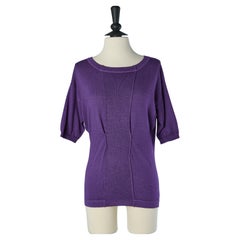 Short sleeve purple sweater PRADA