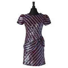 Short sleeve striped sequin cocktail dress The MARC JACOB