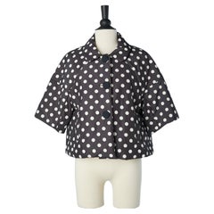 Short sleeves down jacket with polka dots print Moschino Cheap& Chic 