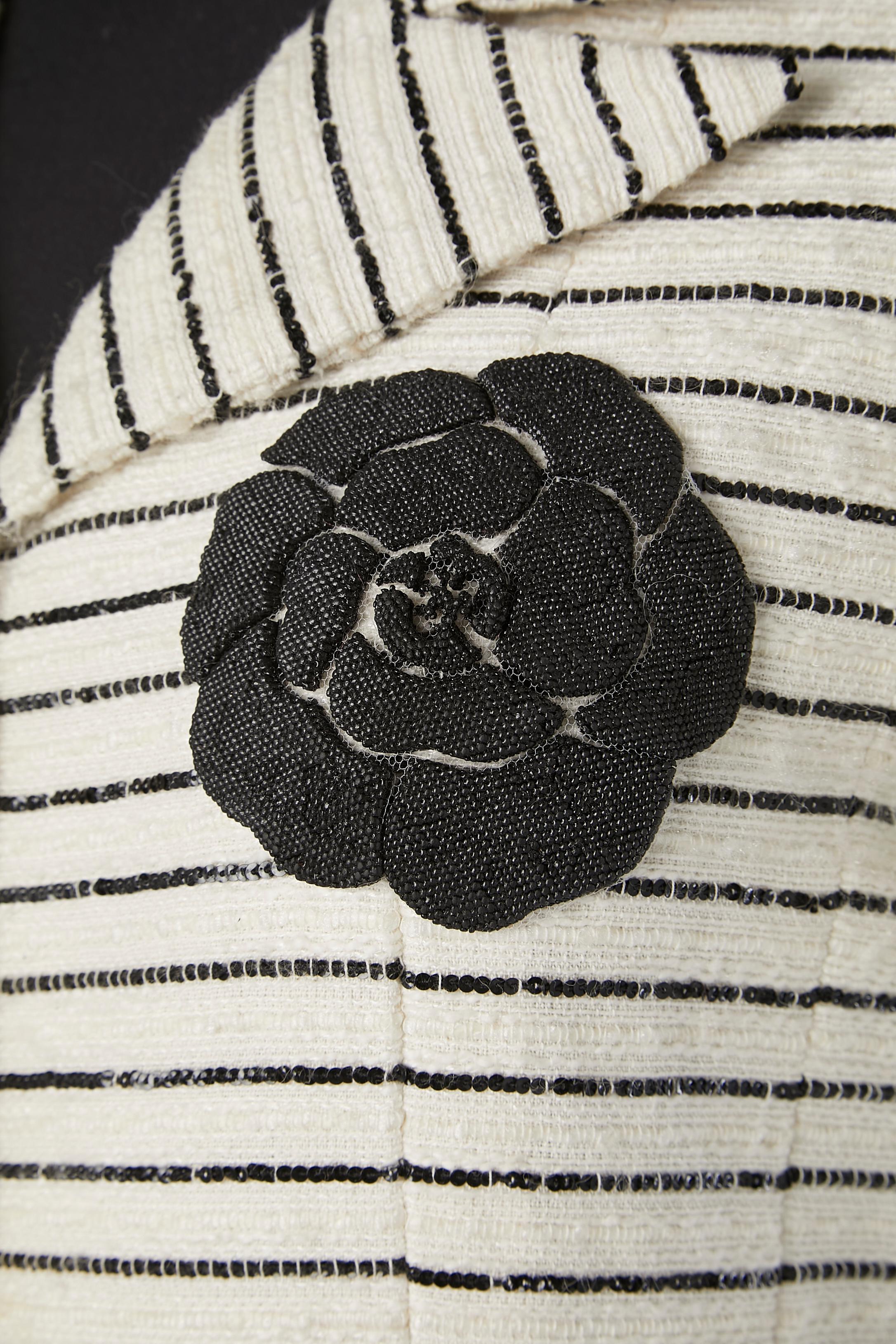 chanel black and white dress