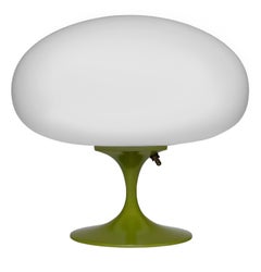 Short Stemlite Table Lamp by Designline in Avocado with White Frosted Lamp Shade