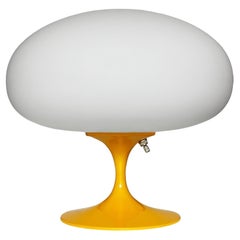 Short Stemlite Table Lamp by Designline in Orange with White Frosted Lamp Shade