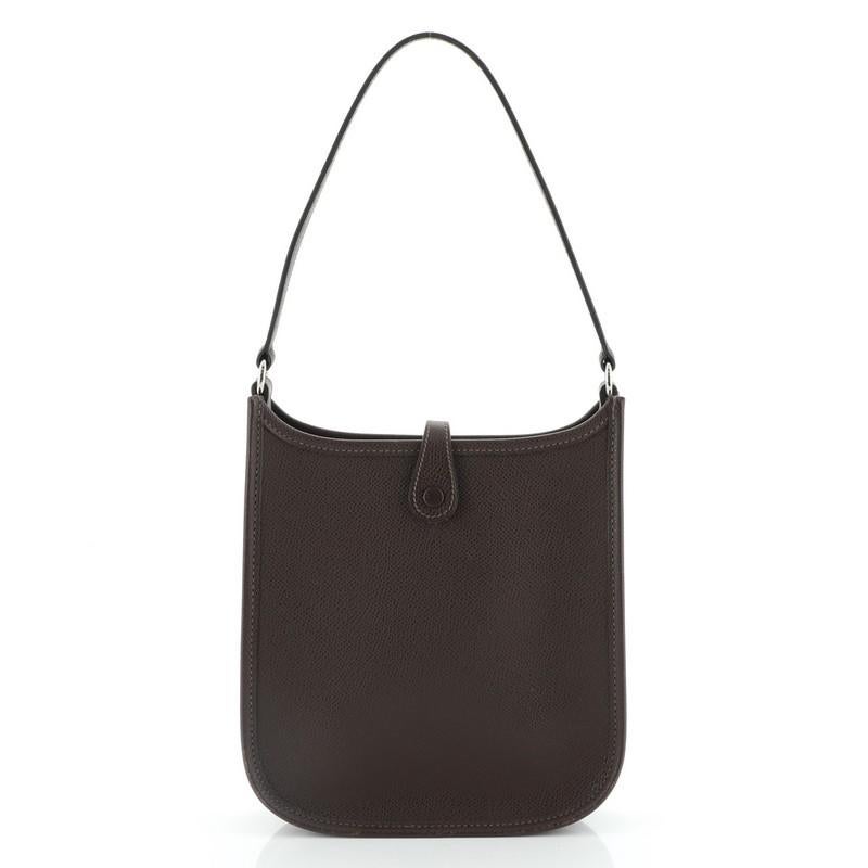 Black Short Strap Evelyne Shoulder Bag Epsom TPM