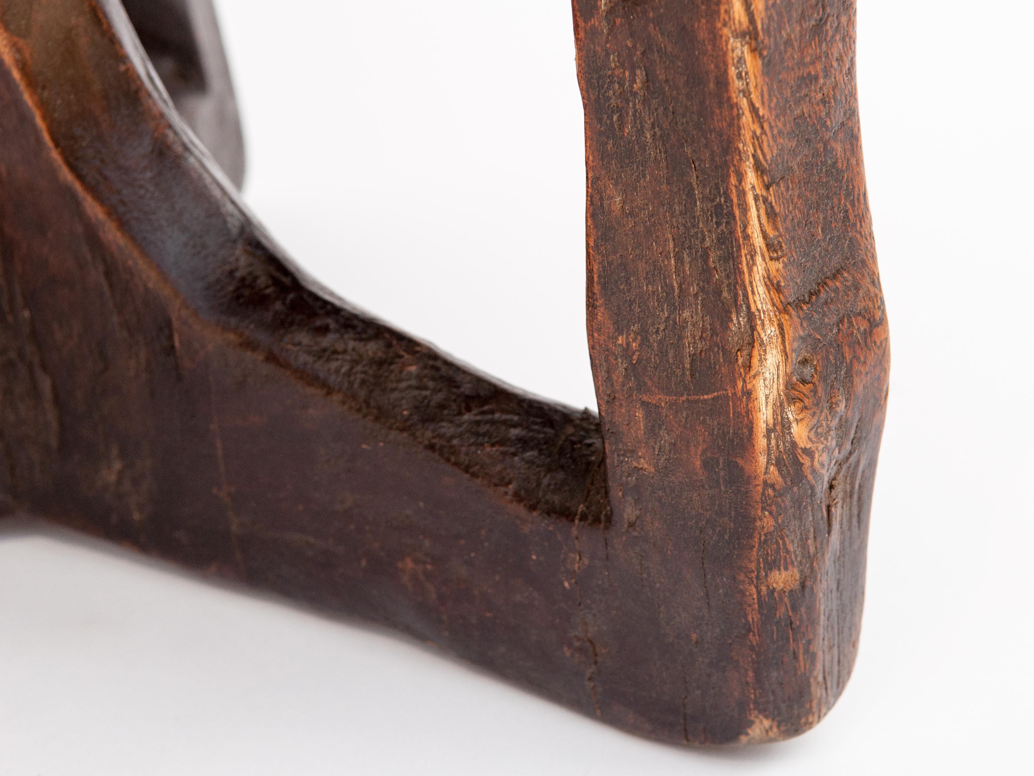 Short Tribal Wooden Stool, from Ethiopia, Mid-Late 20th Century 3