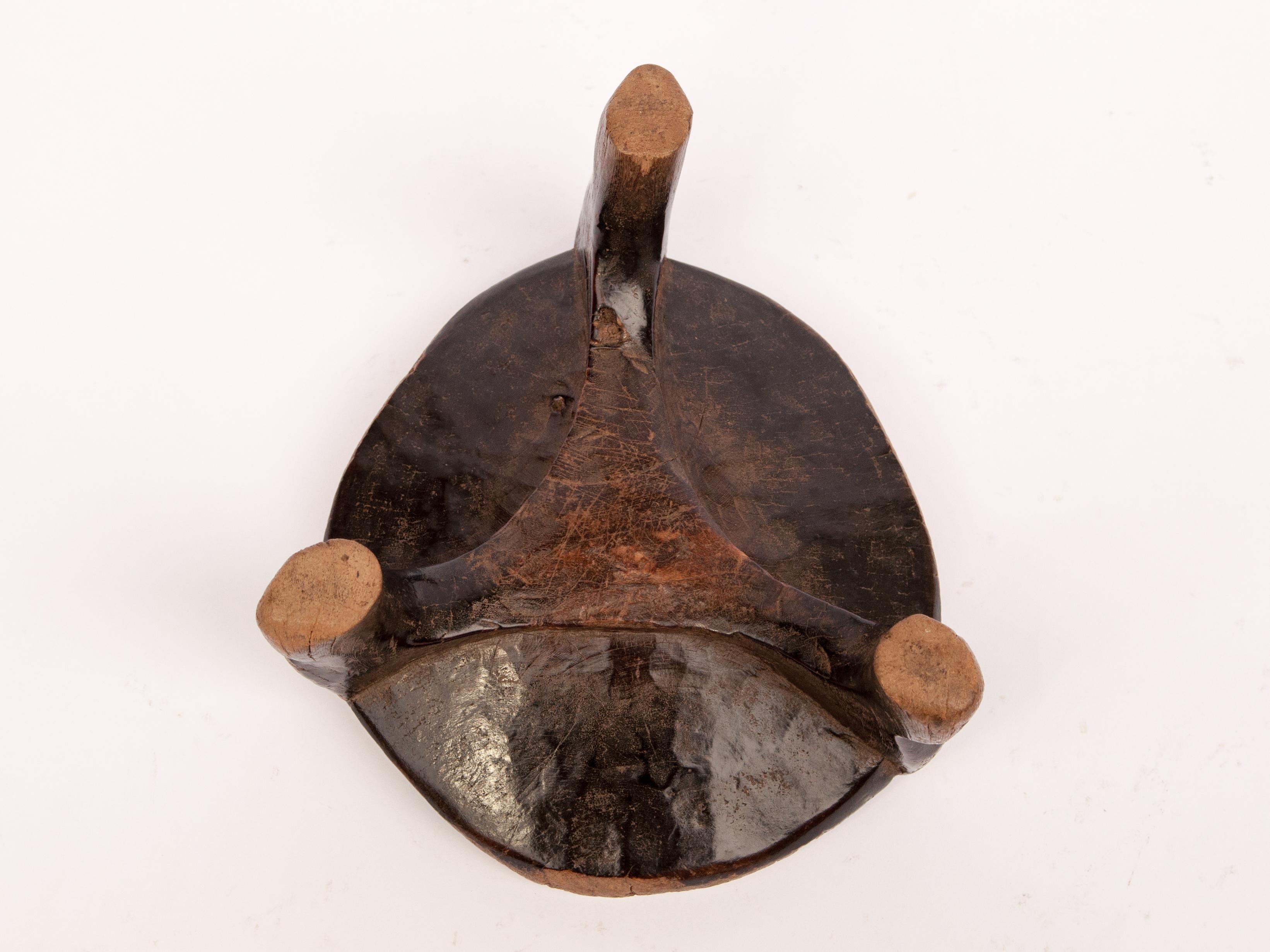 Short Tribal Wooden Stool from Tanzania, Mid-20th Century 14