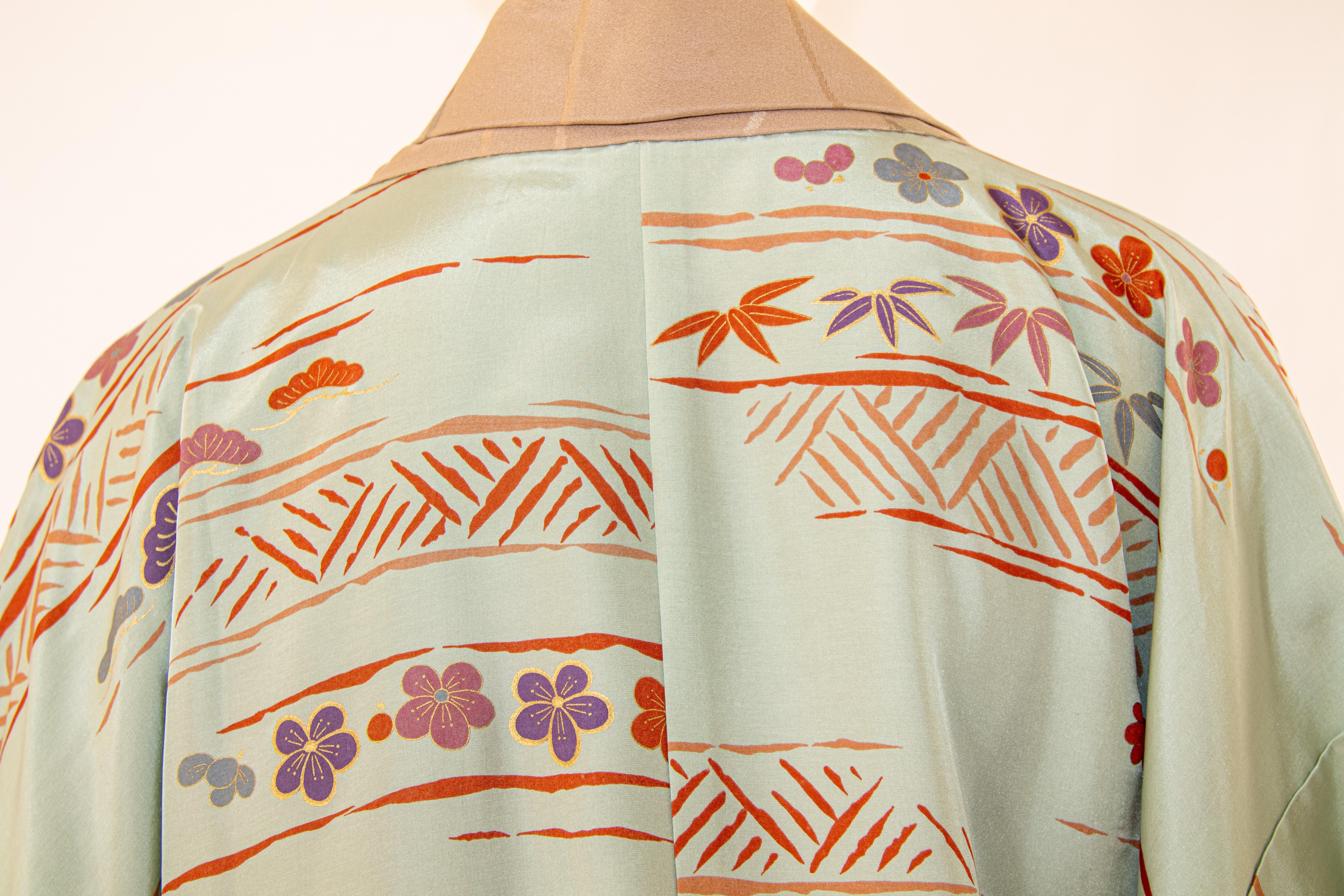 Short Vintage Japanese Kimono Silk Shibori Reversible Jacket 4