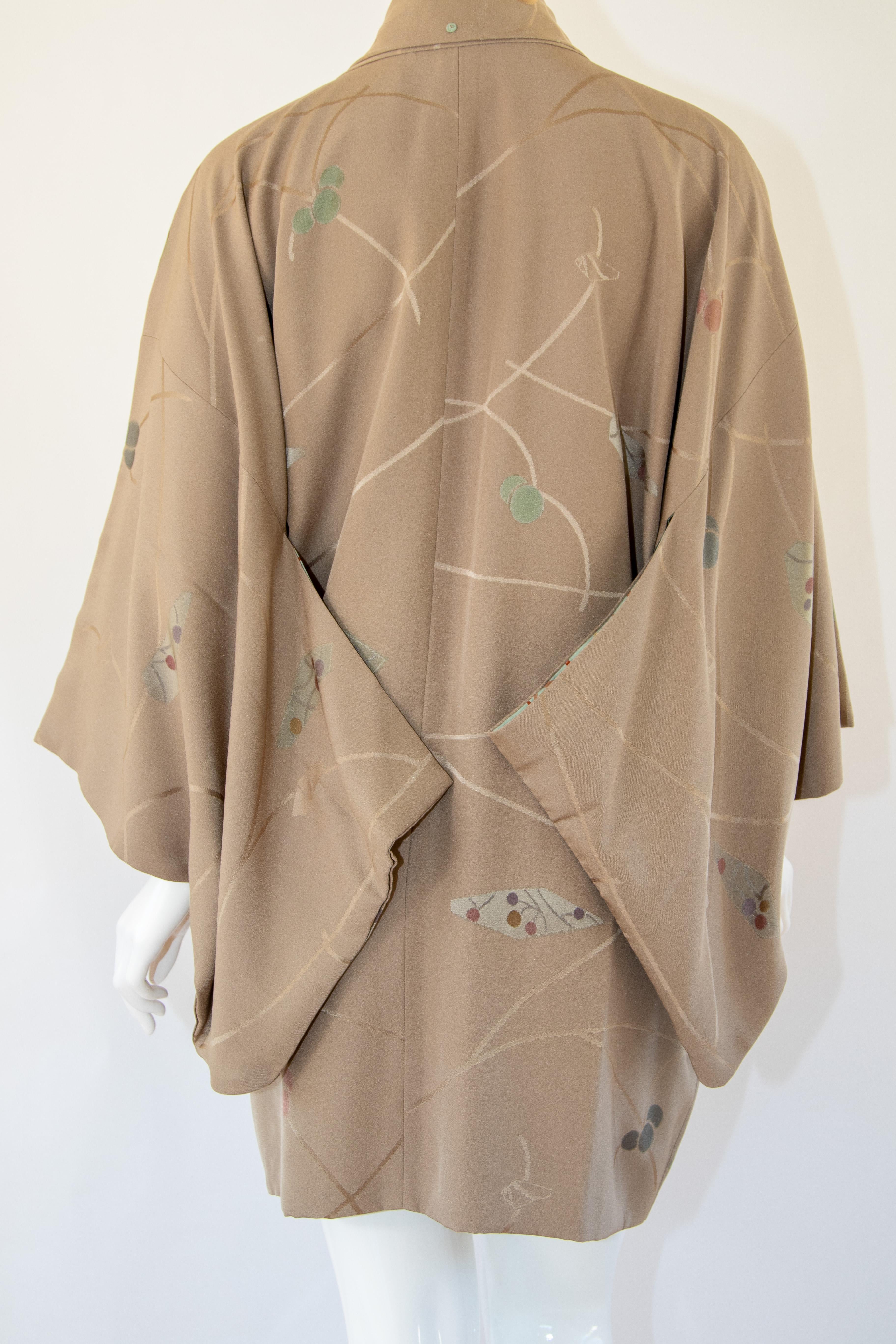 Short Vintage Japanese Kimono Silk Shibori Reversible Jacket 9