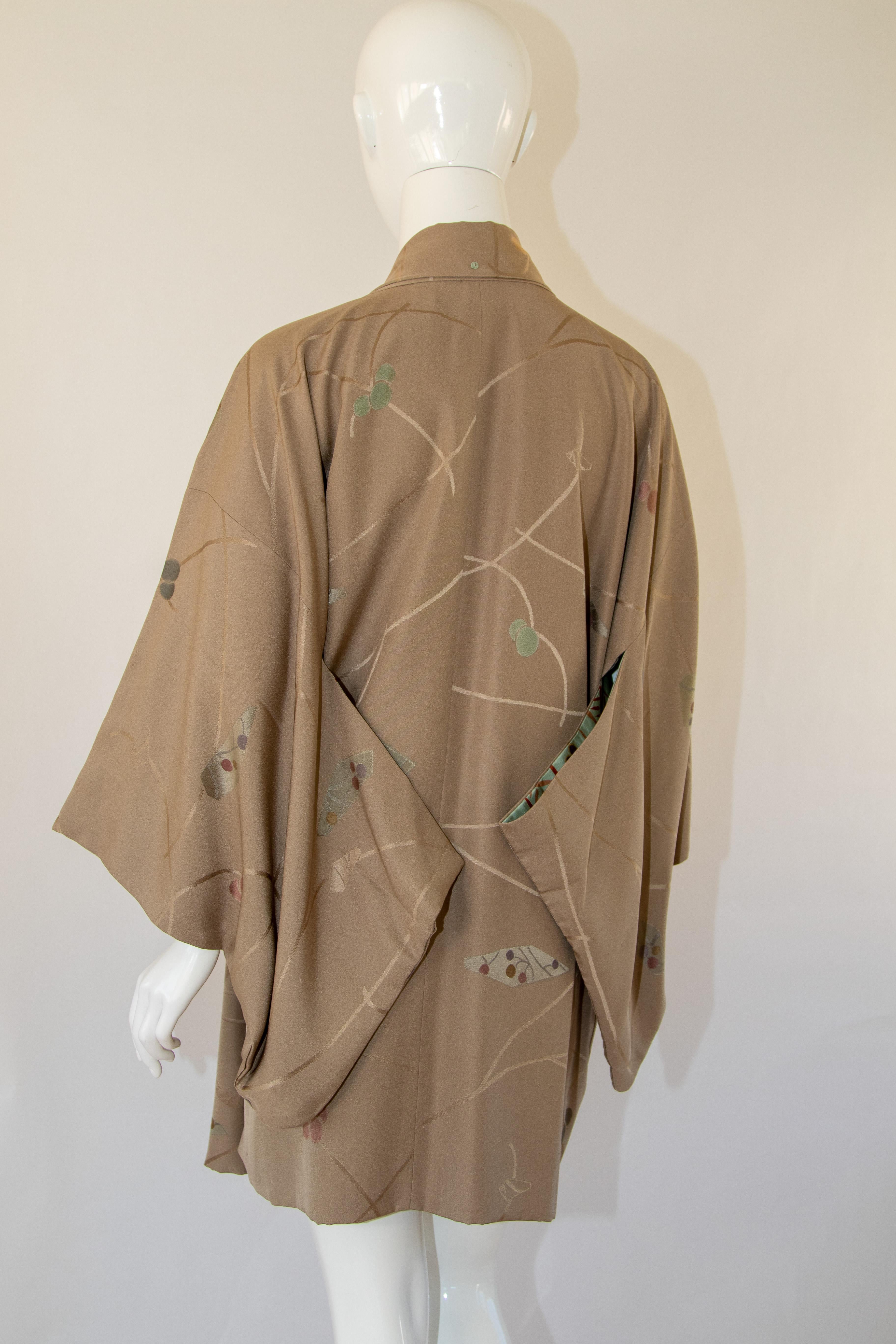 Short Vintage Japanese Kimono Silk Shibori Reversible Jacket 10