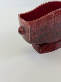 Shorter & Sons Modernist Drip Glaze Mantel Vase, England 1950s