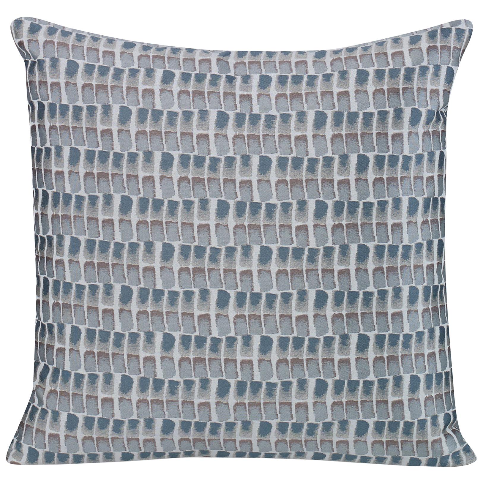 Shortstack Pillow in Gray and Blue by CuratedKravet