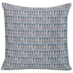 Shortstack Pillow in Gray and Blue by CuratedKravet