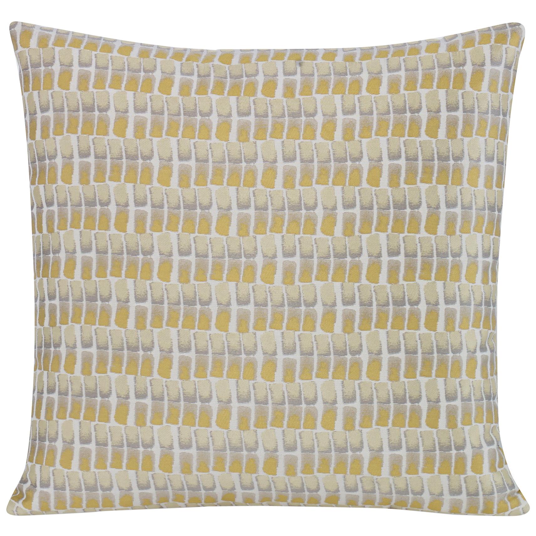 Shortstack Pillow in Yellow and Gray by CuratedKravet