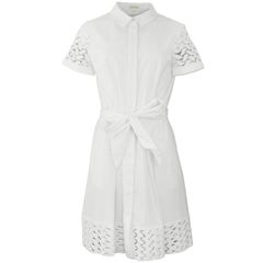 Shoshanna White Shirt Dress Sz 10