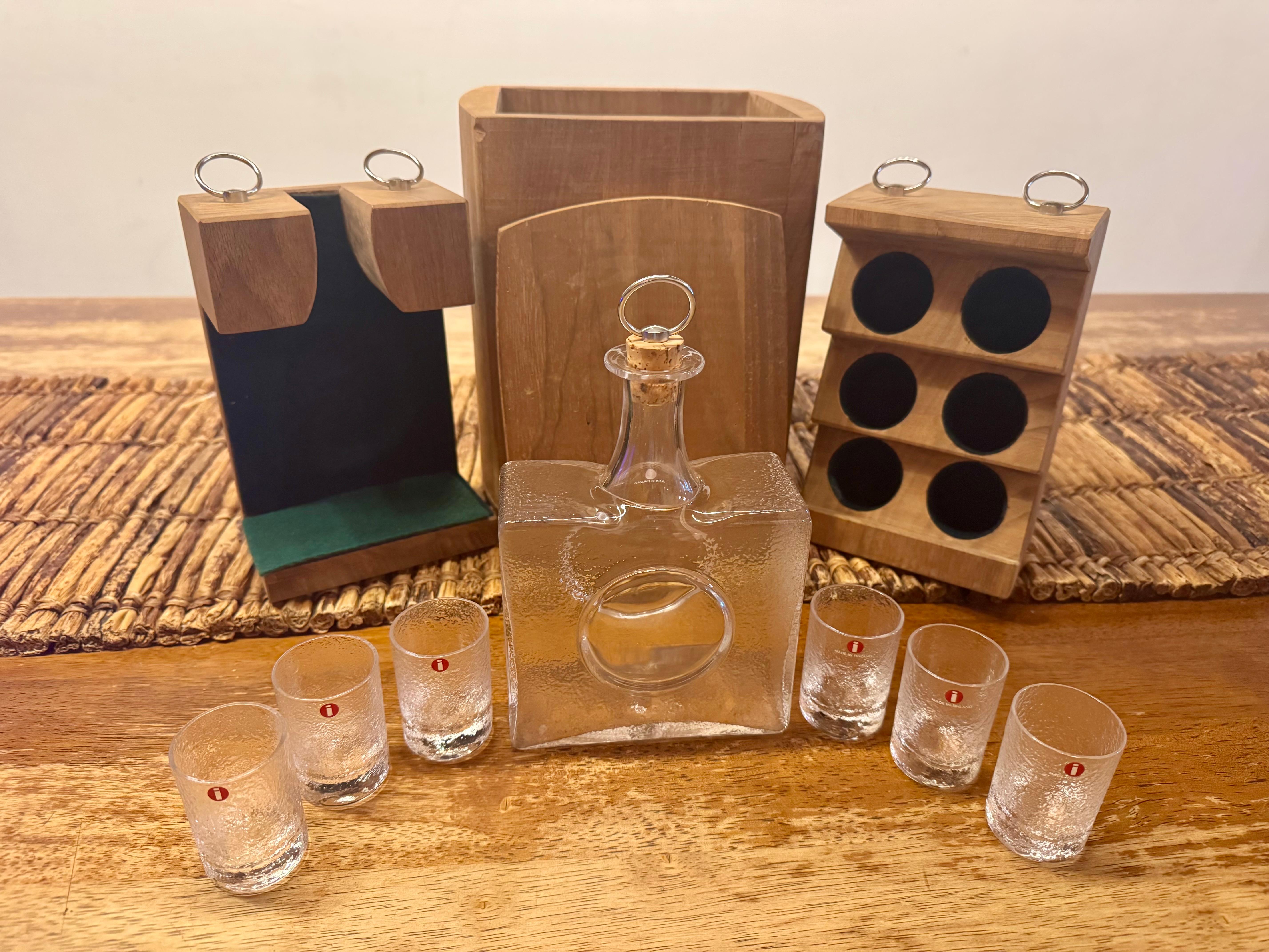 Shot Set Designed by Tapio Wirkkala for Iittala In Good Condition For Sale In Orimattila, FI