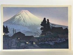 Shotei Takahashi Original Woodblock Print Mt Fuji from Mitsukubo 1936 10"x15.5"