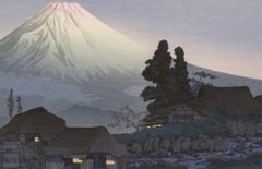 Shotei Takahashi imprimé sur bois original Mt Fuji de Mitsukubo 1936 10"x15,5"