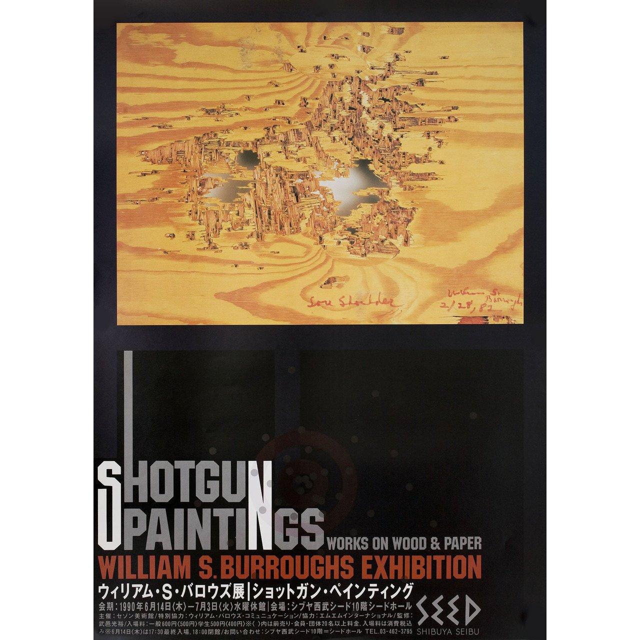 Shotgun Paintings Works on Wood and Paper 1990 Japanese B2 Exhibition Poster In Good Condition For Sale In New York, NY