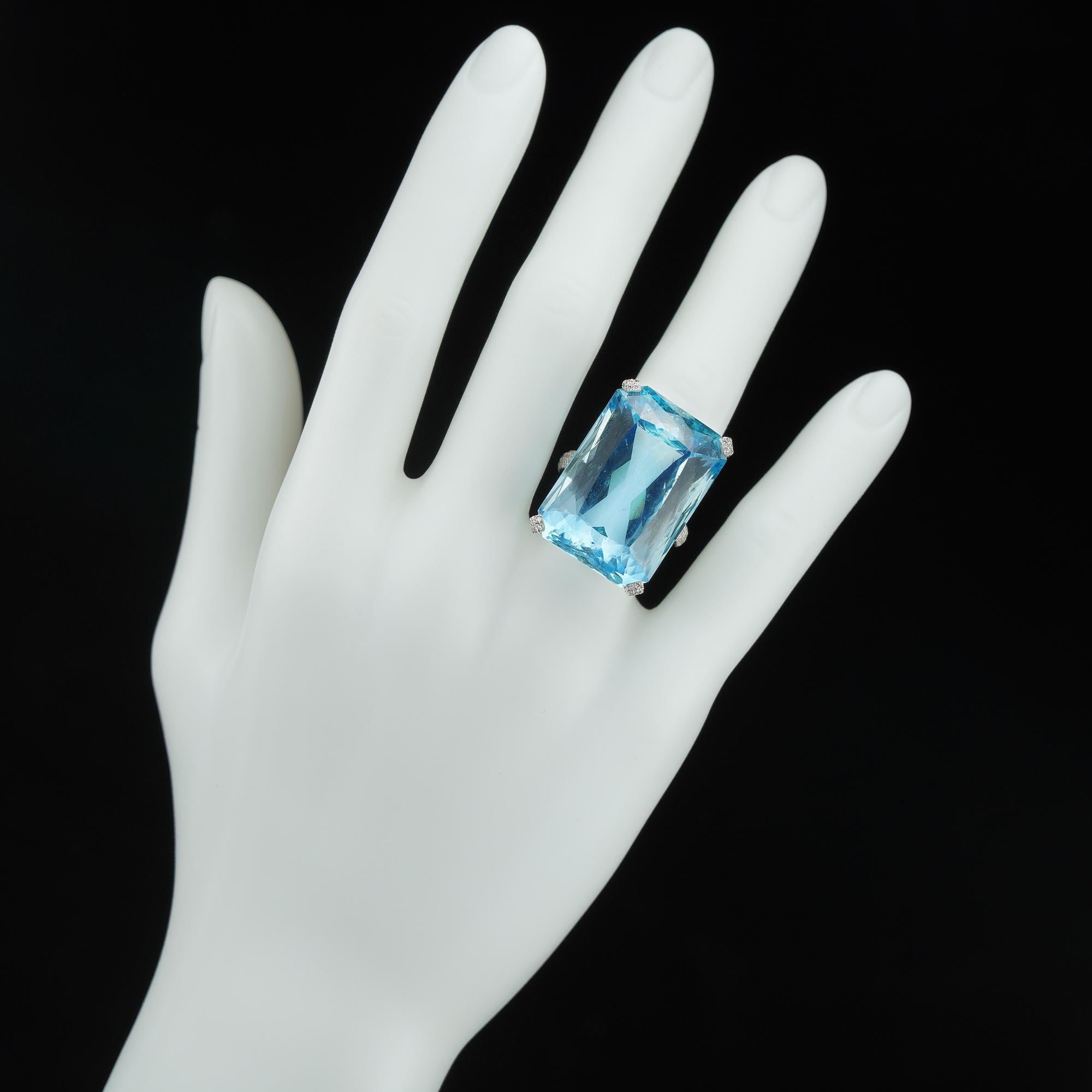 huge aquamarine ring