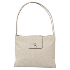 Shoulder bag in off-white canevas Chanel  Numbered