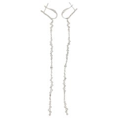 Shoulder Duster Diamond Dangle Earrings