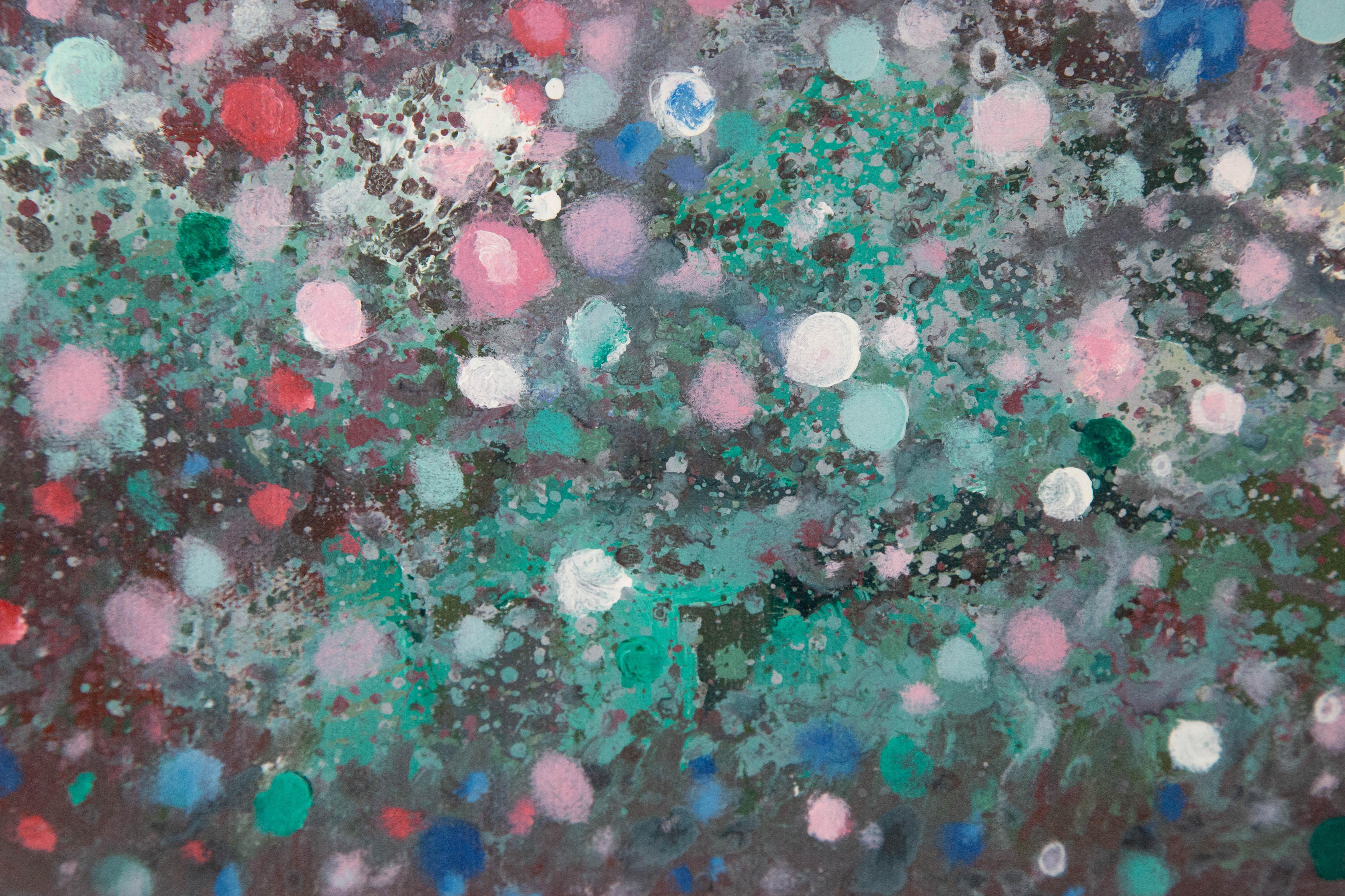 ShouZhang Wang Abstraktes Original Ölgemälde auf Leinwand „Blumenblütenblüten“ im Angebot 11