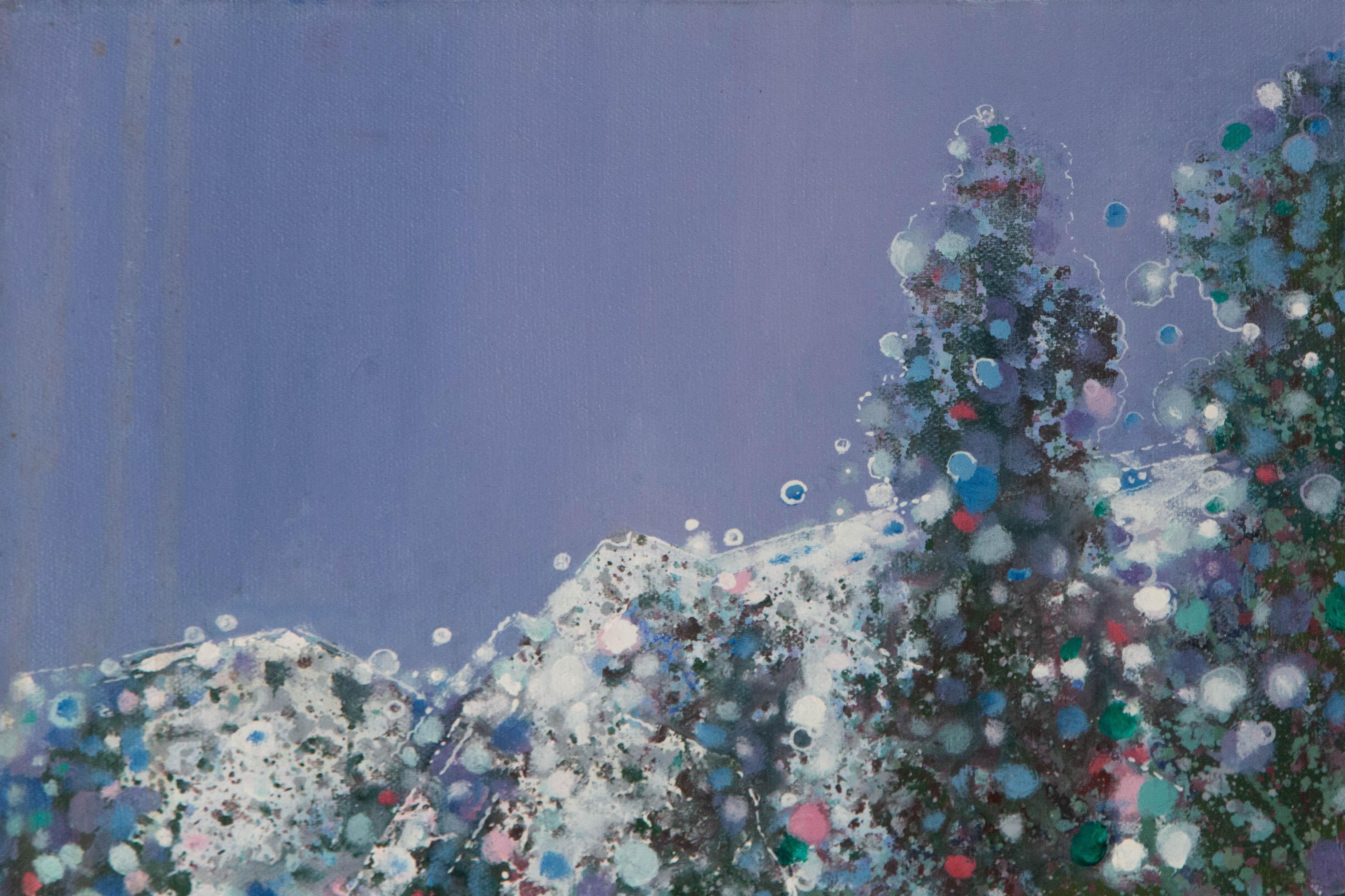 ShouZhang Wang Abstraktes Original Ölgemälde auf Leinwand „Blumenblütenblüten“ im Angebot 2