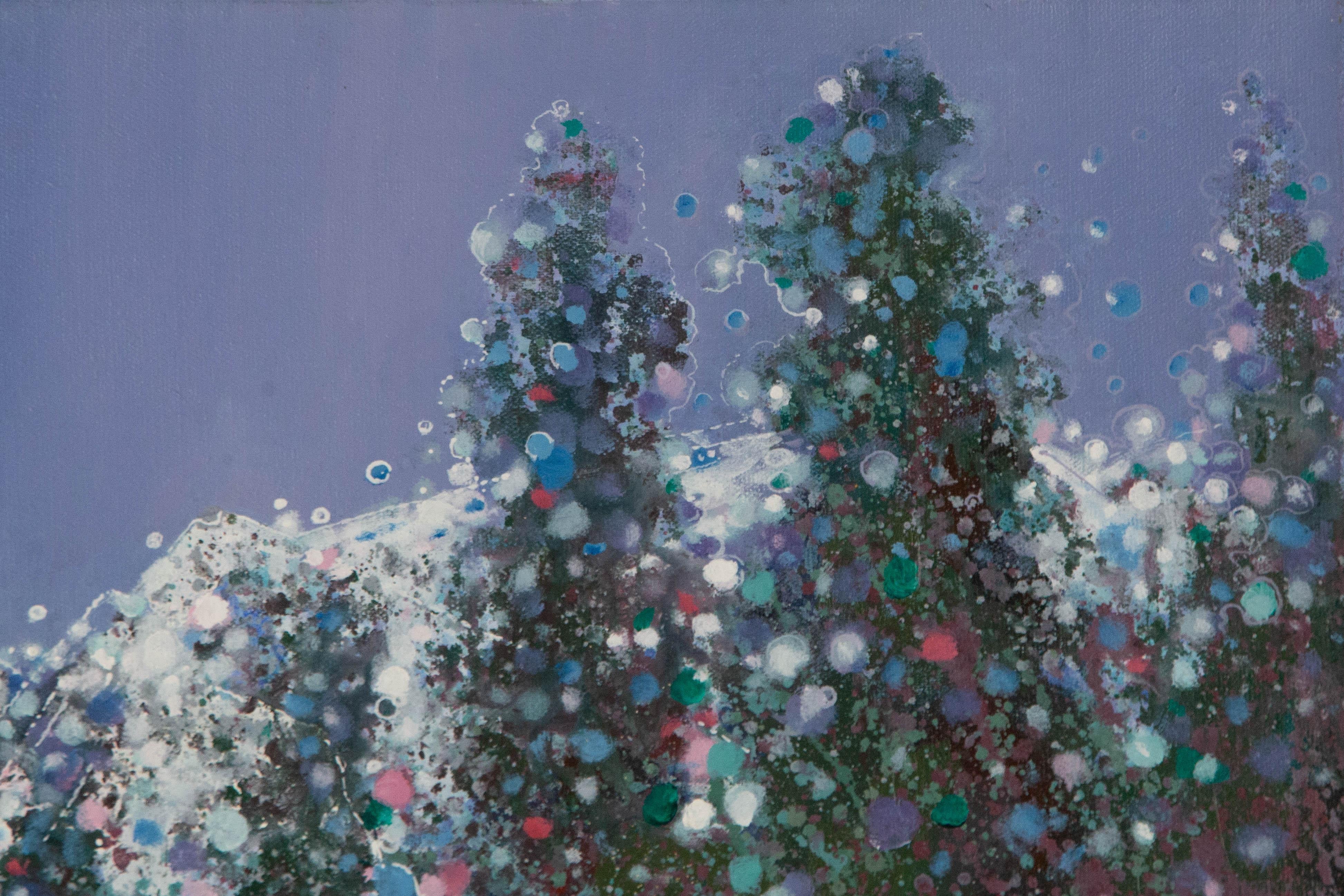 ShouZhang Wang Abstraktes Original Ölgemälde auf Leinwand „Blumenblütenblüten“ im Angebot 3