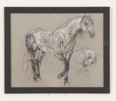Show Horse Drawing by Leslie Charlotte Benenson