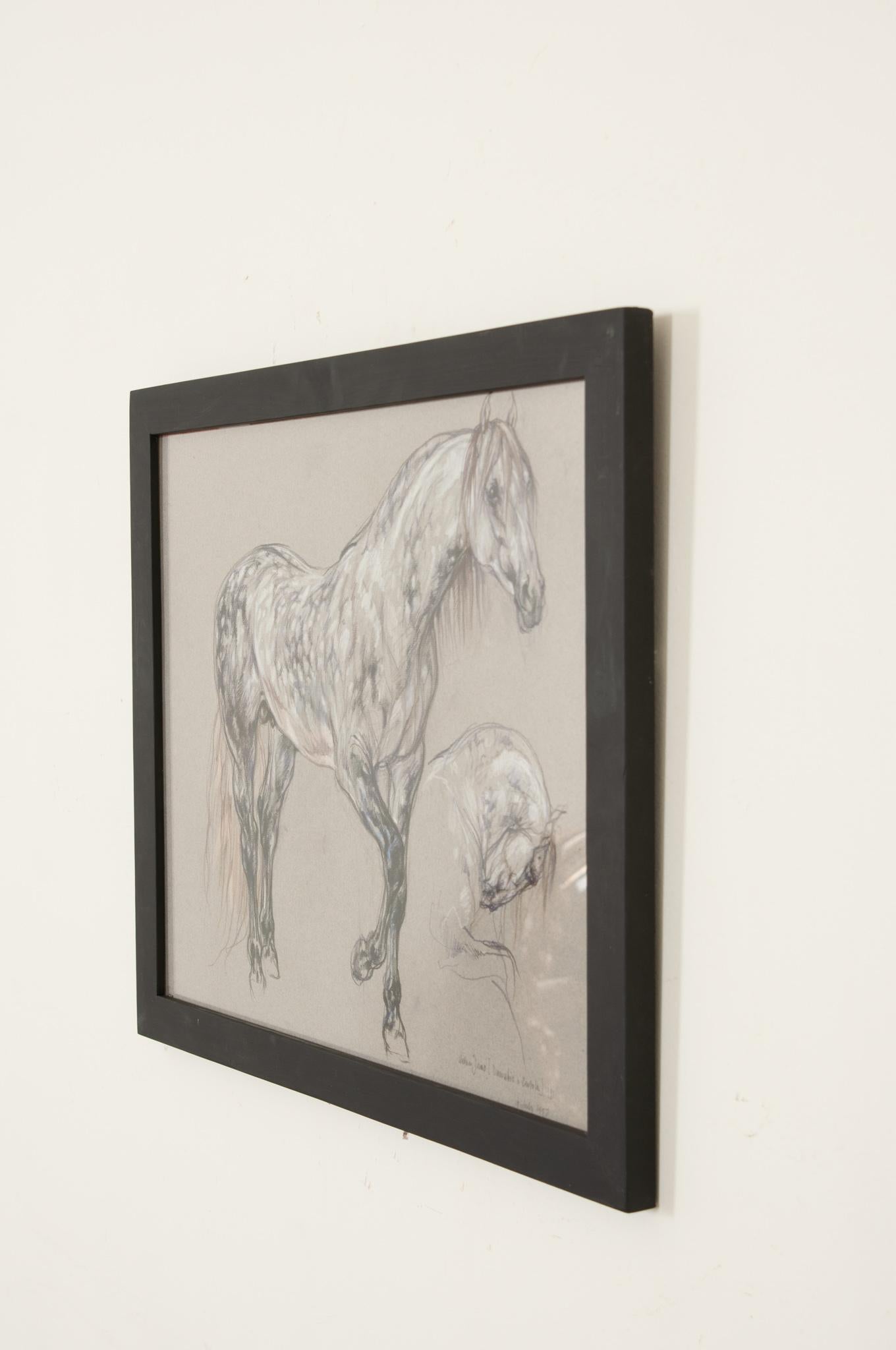 Show-Pferd-Zeichnung von Leslie Charlotte Benenson im Zustand „Hervorragend“ im Angebot in Baton Rouge, LA