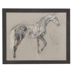 Show Horse Drawing by Leslie Charlotte Benenson