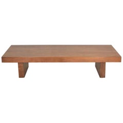 Show-Pieces Mid-Century Modern Asian Low Coffee Teahouse Table Bench in Walnut