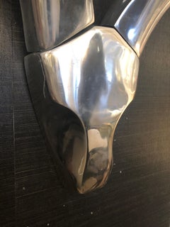 Show Stopper Chrome Stylized Kudu Head Wall Sculpture