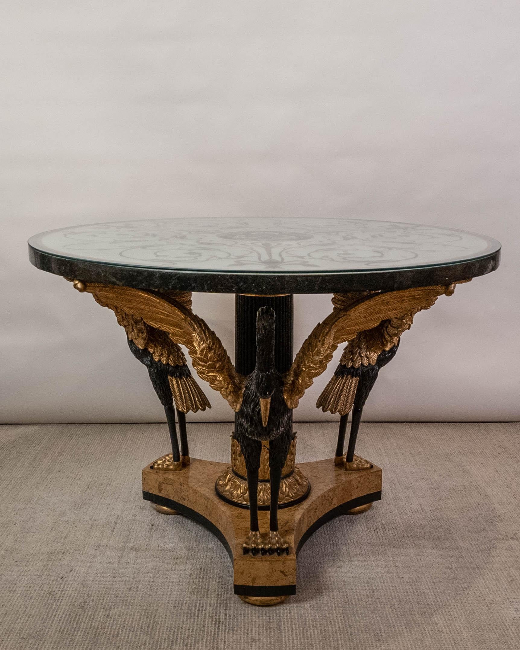 Table centrale ronde Pietra Dura de style Hollywood Regency en vente 13
