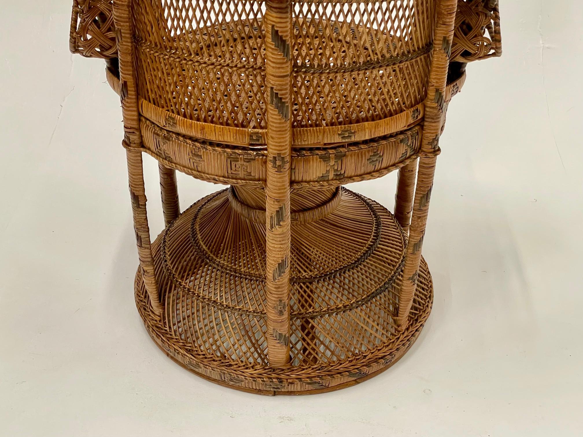 Show Stopper Vintage Rattan Peacock Club Chair 4