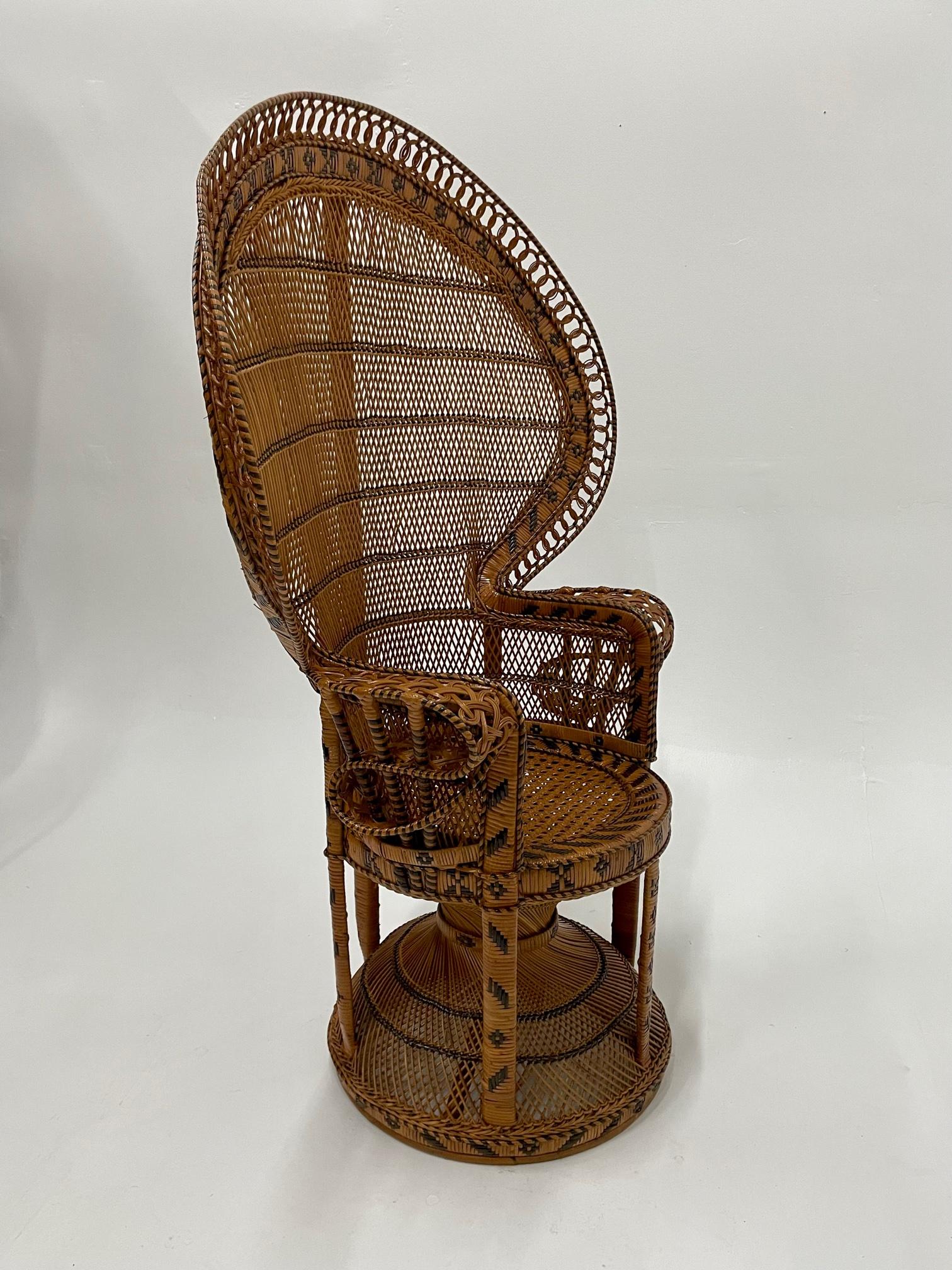 Show Stopper Vintage Rattan Peacock Club Chair 5
