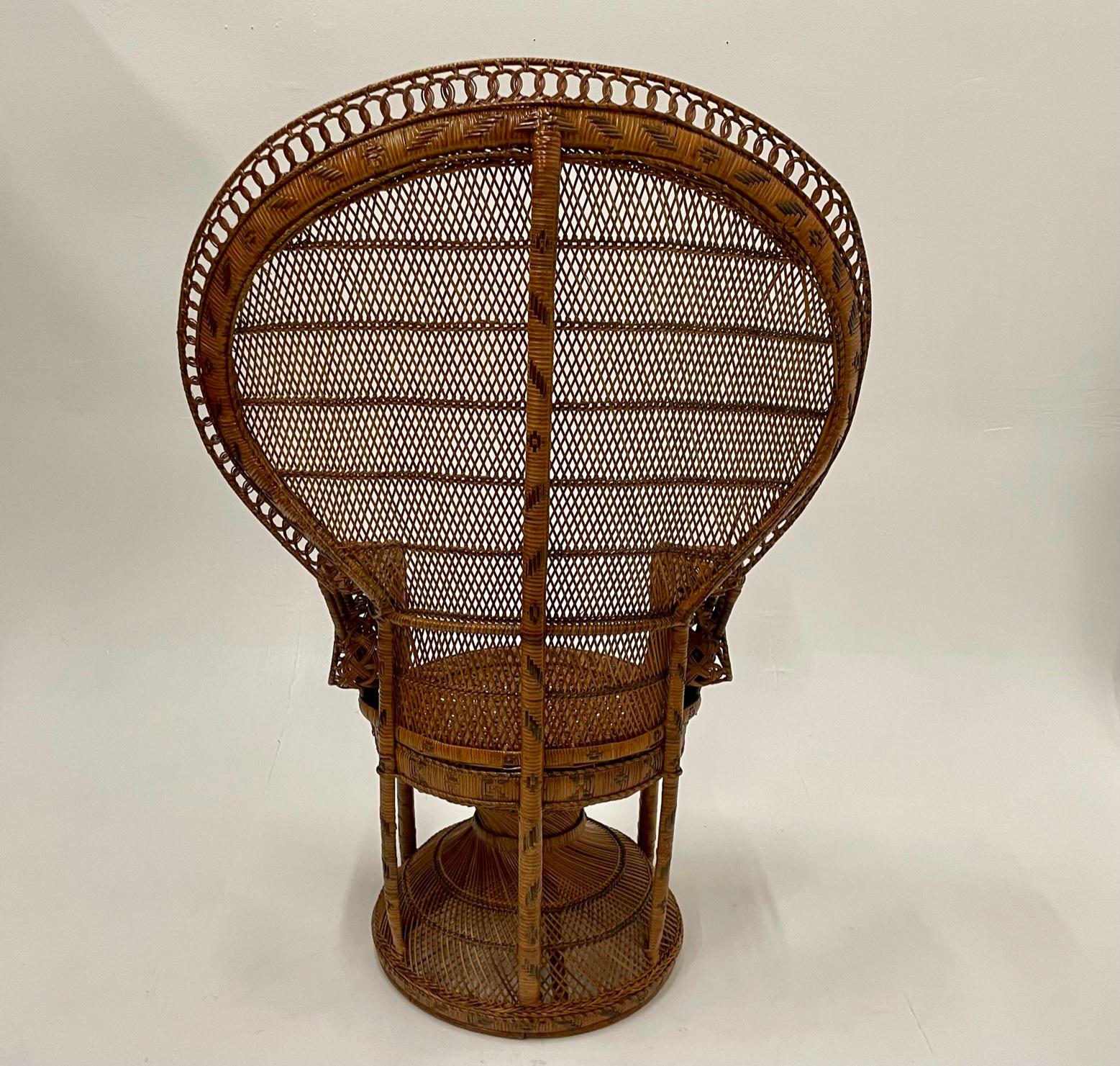 Show Stopper Vintage Rattan Peacock Club Chair 6