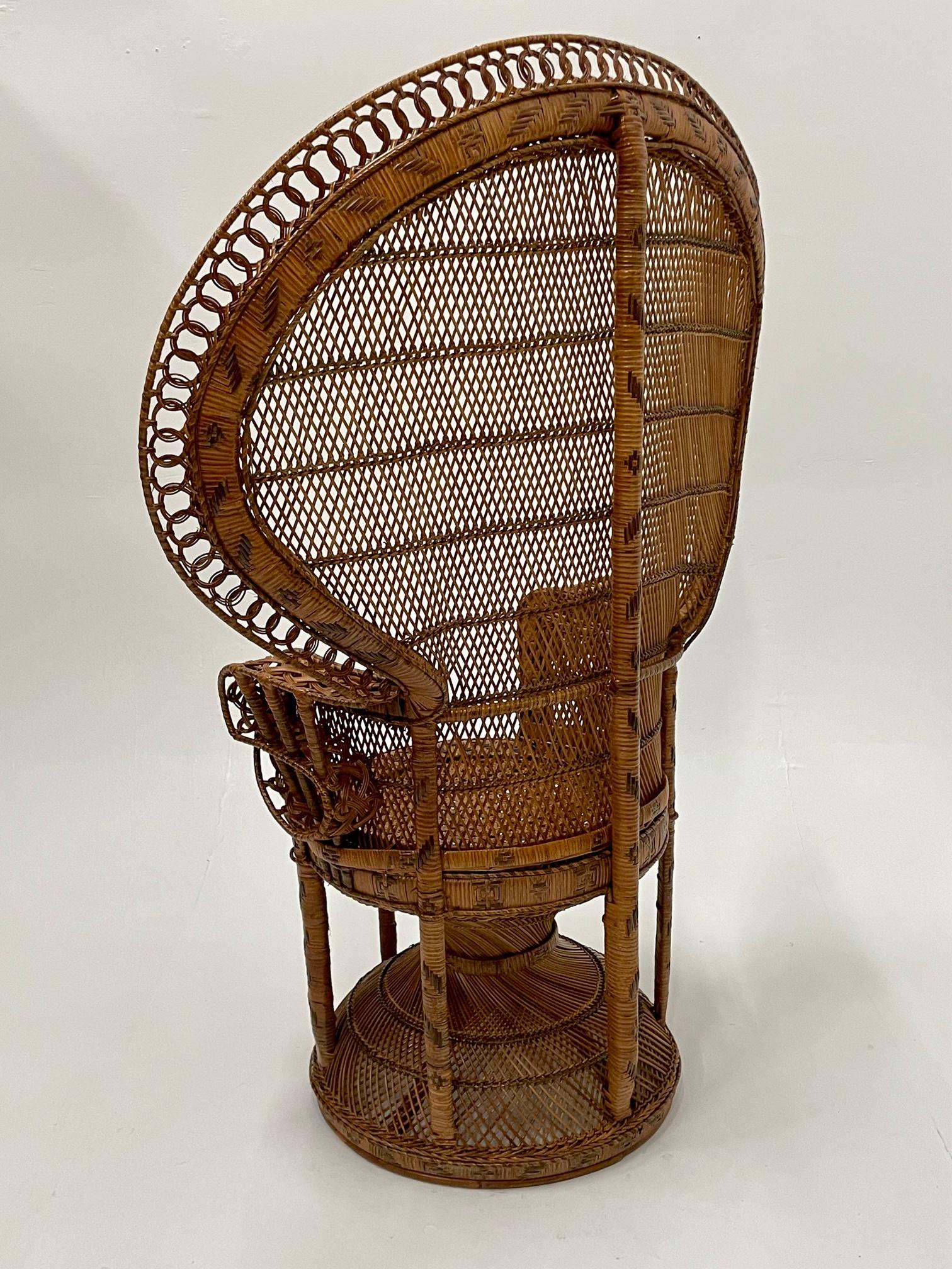 Show Stopper Vintage Rattan Peacock Club Chair 2