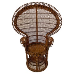 Show Stopper Vintage Rattan Peacock Club Chair