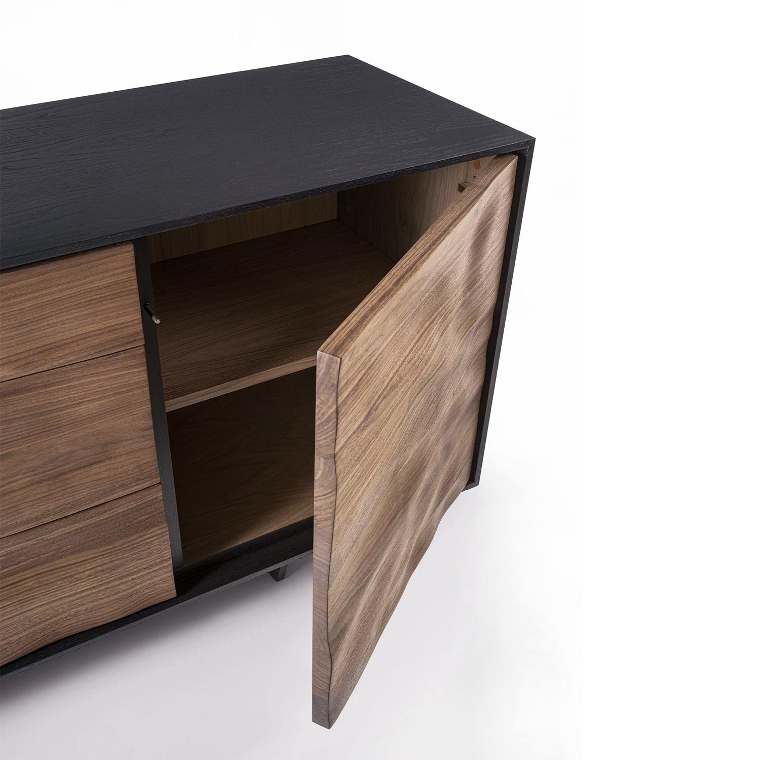 Contemporary Show Walnut Sideboard For Sale