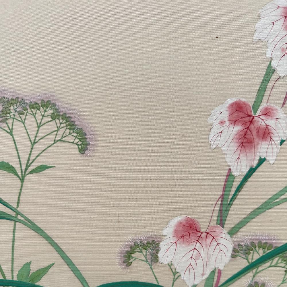 20th Century Showa Delicate Floral Screen For Sale