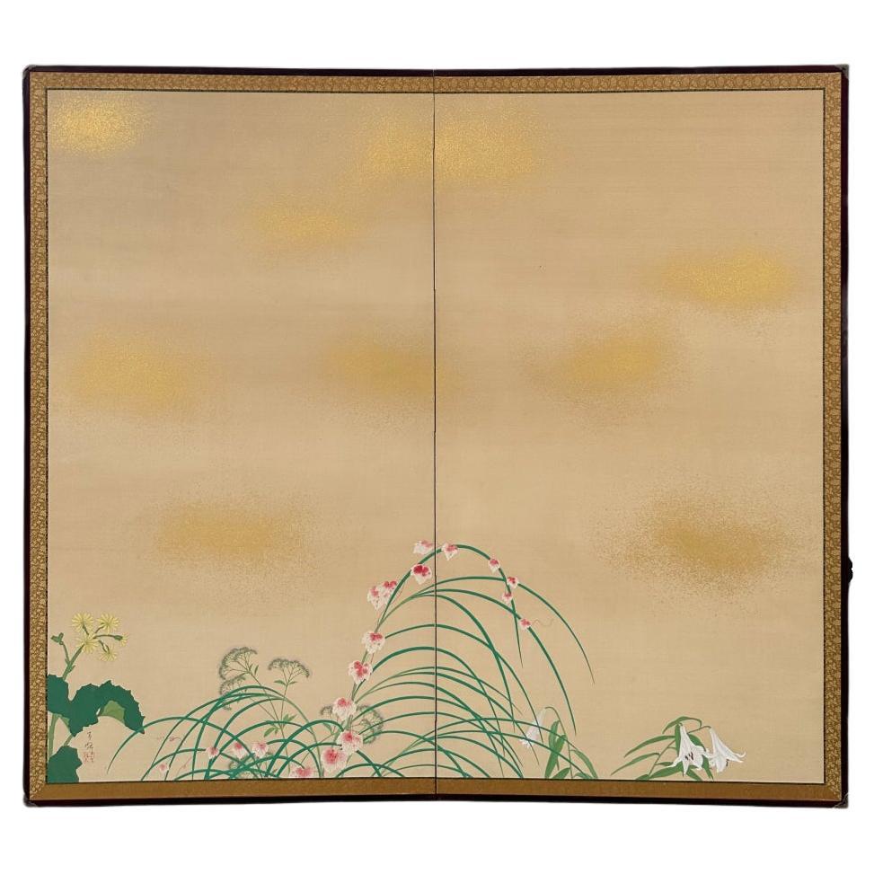 Showa Delicate Floral Screen For Sale