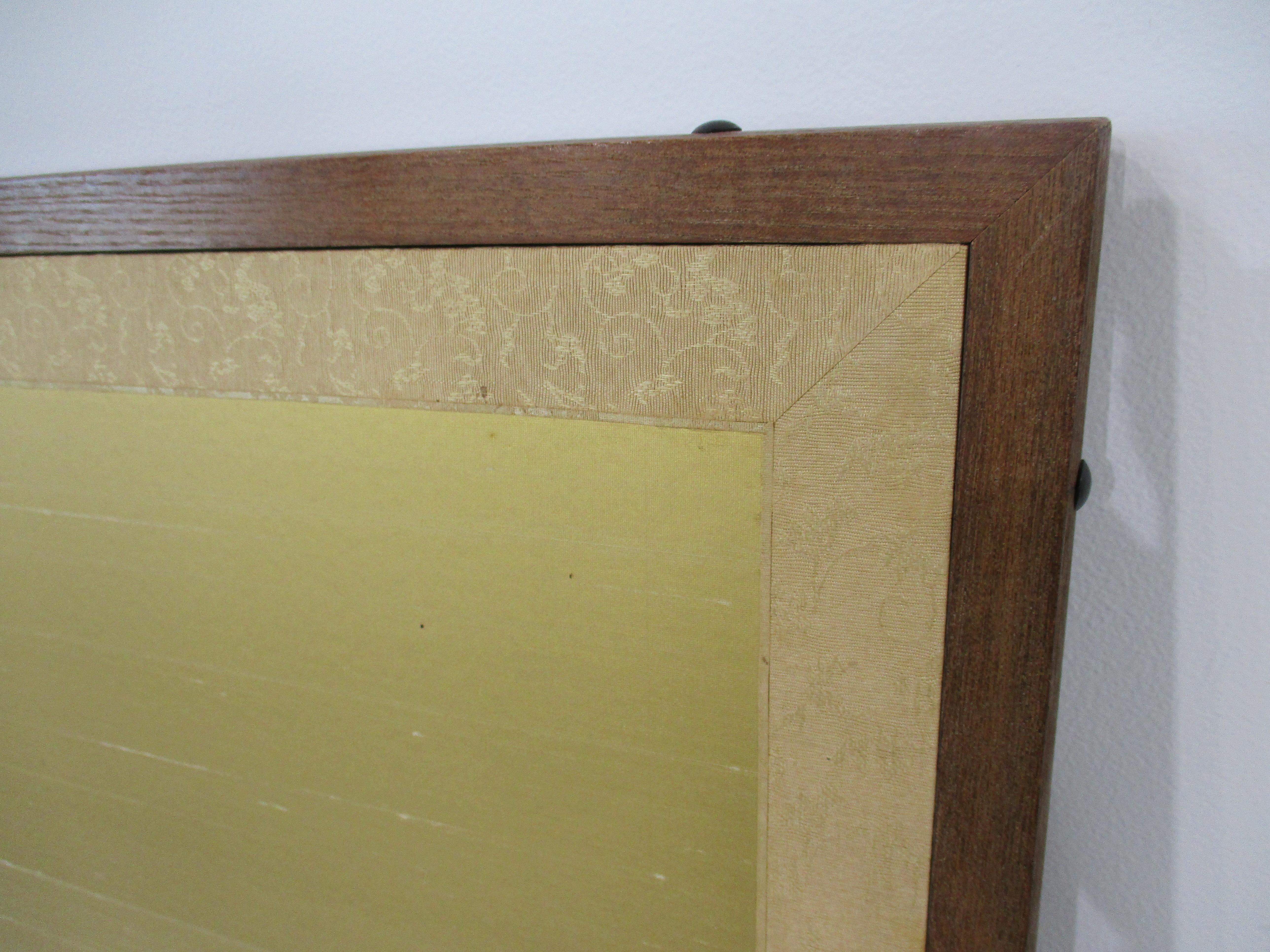 Showa / Edo Style Japanese Pine Tree Painted Small Byobu Screen 3