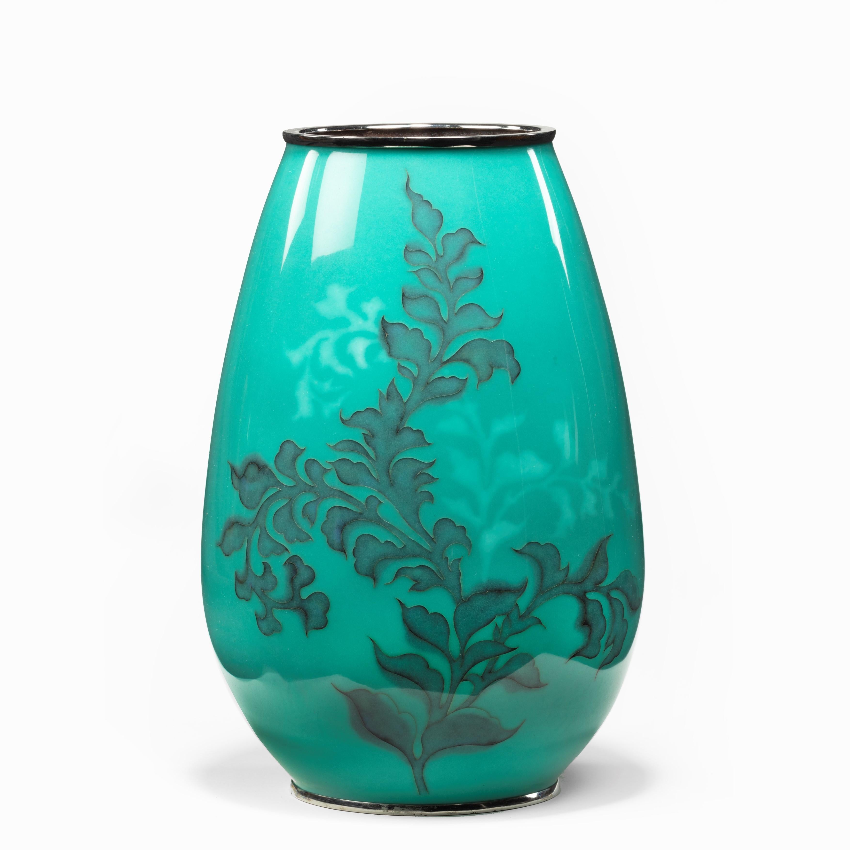 Japanese Showa Period Cloisonné Vase by Tamura