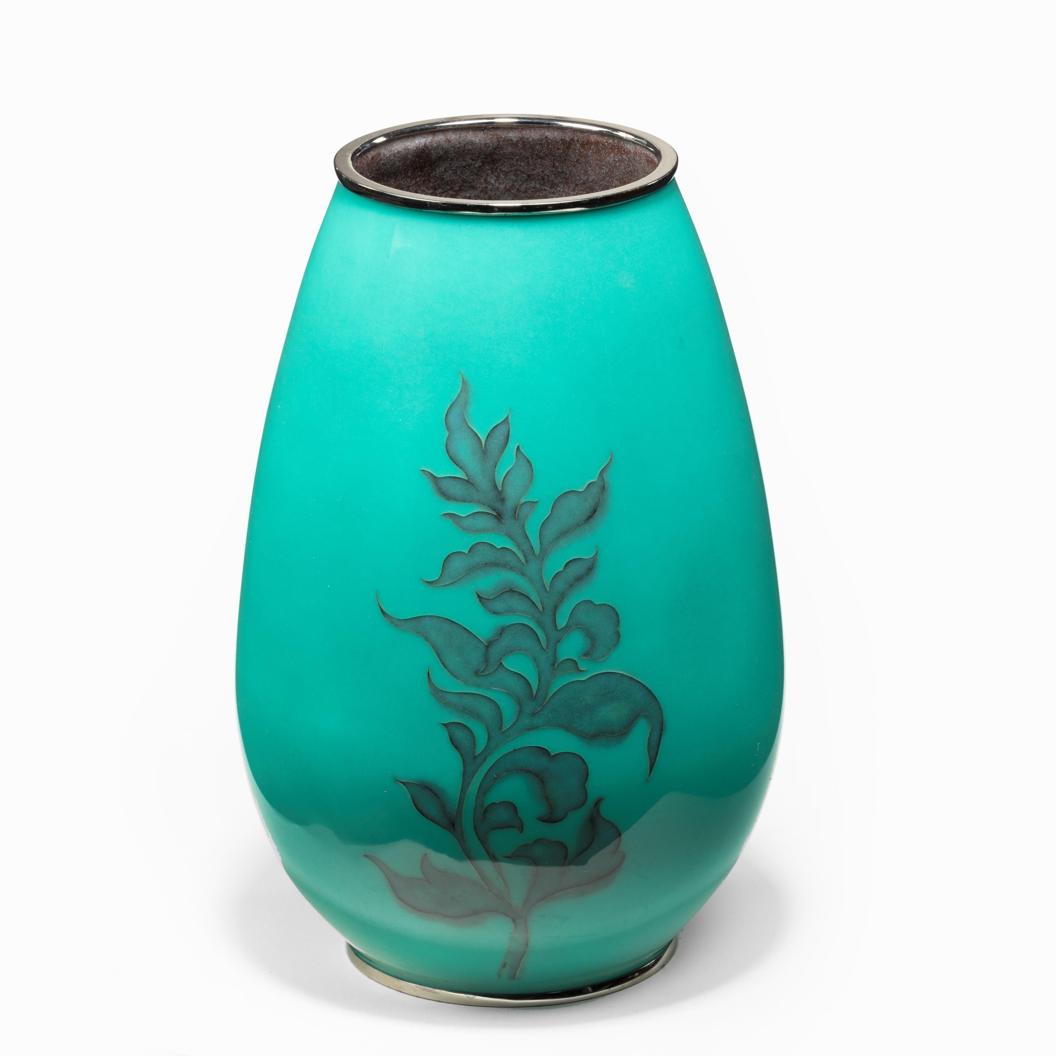 Mid-20th Century Showa Period Cloisonné Vase by Tamura