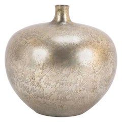 Showa Period Japanese Silver over Bronze Signed Vase