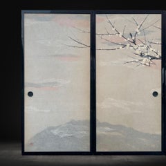 Showa Period Plum Blossoms Fusuma