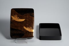 Showa Period Wajimaya Zenni Gold Maki-e Flower Boat Suzuribako