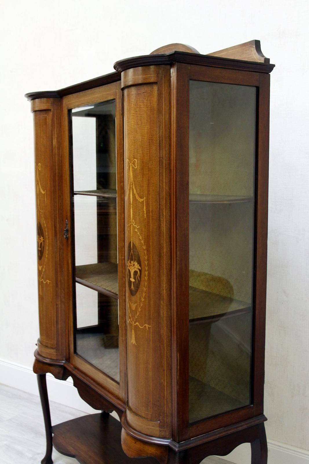 Mid-20th Century Showcase Art Nouveau Chippendale Antique Bookcase Baroque Empire For Sale